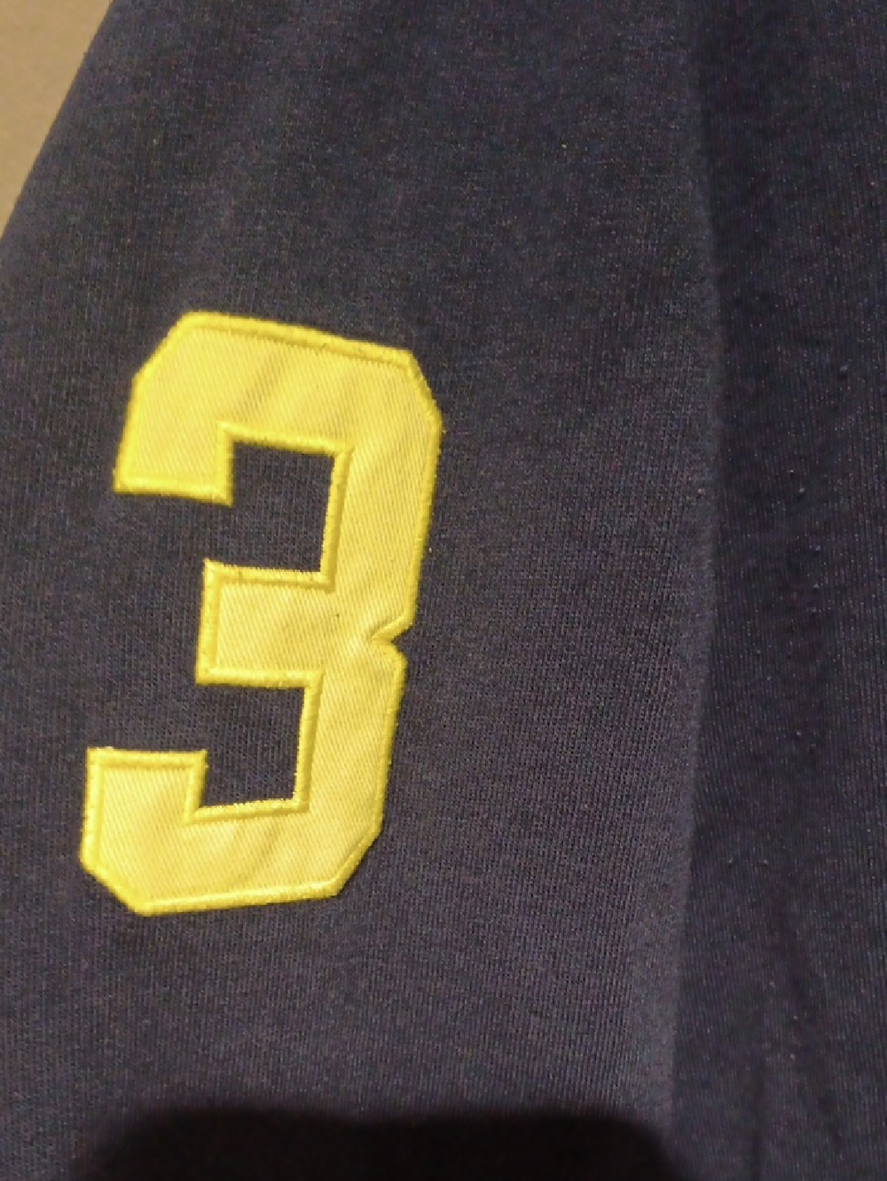 Polo by Ralph Lauren Navy Hoodie with Yellow Pony & Sleeve Accent - Picture 3 of 7